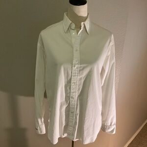 Polo Ralph Lauren “boyfriend fit” white button down/blouse size 6